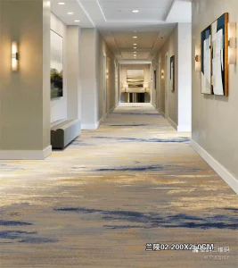 Flame Retardant Wear Resistant Luxury Gradient Design Commercial Carpet Tiles for Hotel Casino Business Lobby Floor