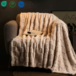 Flannel Fleece Blankets Double Bed Set for Winter Throw Flannel Sherpa Fleece Blanket