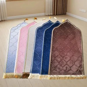 Flannel Premium Ultra Soft Muslim Thick Foam Padded Prayer Carpet Knee Protection Non Slip Muslim Prayer Mat