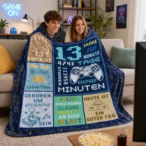 Flannel Throw Blanket for Teen Gamers