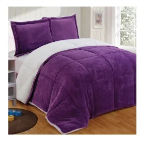 Flano 2Ply Printed Comforter Bedding Set Big Comfy Fluffy Fuzzy Blanket Home Comfort Blanket Throw