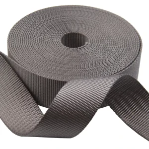 Flat 100% Nylon Webbing 40mm Wide 2.0mm Thick Grey for Waist Belt