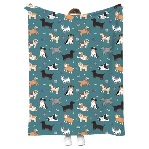 Fleece Blanket With Custom Logo 100% Polyester Winter Cartoon Throw Winter King Size Bed Blanket Gift Set