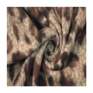 Fleece Clothing Lining Fashion Leopard Printed Imitation Rabbit Fur Fabric for Toy Blanket