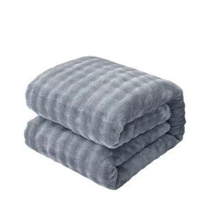 Fleece Plain Solid Office Nap Blanket Soft Single Bed Throw Four Seasons Airplane Travel Gift