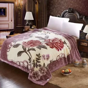 Fleece Plush Blanket King Size Heavy Mink Blanket Soft and Warm Printed Raschel Bed Blanket