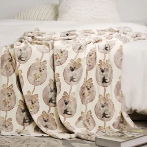 Fleece Sofa Blanket Custom King Size Bed Decoration Anti pilling Custom Flannel Blanket for Holiday Gift