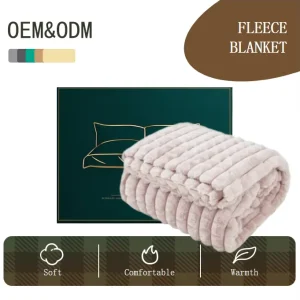 Fleece Throw Blanket for Couch or Bed Jacquard Decorative Blankets Cozy Soft Fuzzy Flannel Blanket Suitable for All Seasons