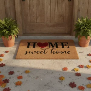 Floor Door Mat Soft Anti-Fatigue Outside Entrance Non Slip Pad Apartment Entrance All Weather Brown for Dogs Dirty Paws