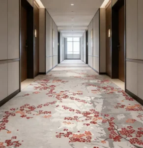 Floor Hotel Carpets Soft Comfortable Stain Resistant Anti-Slip Modern Printing Restaurant Loop Pile Wall Wall Carpet