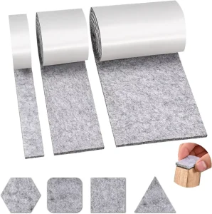 Floor Wall Protectors NonSlip Self Adhesive Cuttable Gray Strip Tape Floor Protectors for Table Chair Bed Sofa Legs