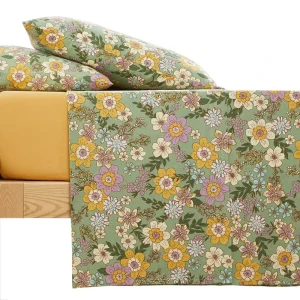 Flora Pattern Custom Size French Flax Linen Duvet Cover Bed Sheet Linen Flower Cotton Linen Bedding Home Textiles