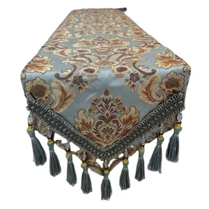 Floral 100% Polyester Table Runner for Wedding Party Centerpiece Home Decor