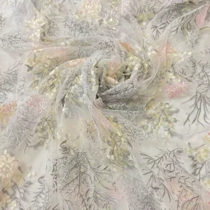 Floral 3D Embroidered Lace Tulle Flowers for Sewing Accessories