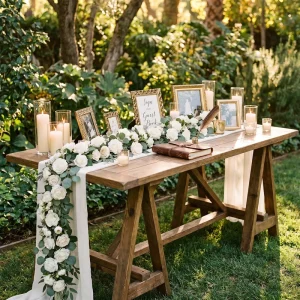 Floral Artificial Flower Table Runner Wedding Decoration Arch for Christmas Party Table Centerpiece
