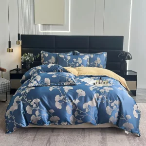 Floral Bed Set Queen Bedding Set Sheet High Quality Skin Friendly Printing Pattern Duvet Cover Bedding Set
