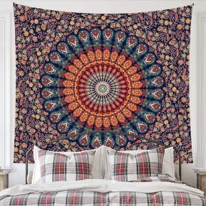 Floral Bohemian Tapestry Mandala Wall Hanging Home Decor Wall Cloth for Living Room and Bedroom