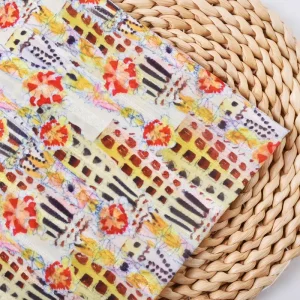Floral Digital Inkjet Cotton Cloth for DIY Sewing Projects