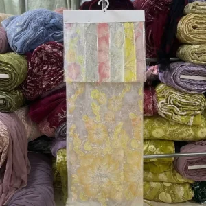 Floral Embroidered Lace Fabric Mesh Textile 100% Polyester Decorative Woven Material for Garment