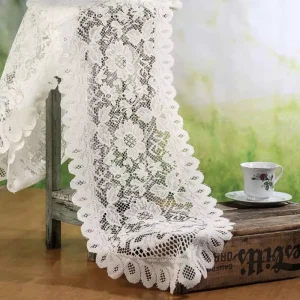 Floral Jacquard Table Runner for Wedding and Home Use 13x96inch Polyester Fancy Hotel Table Runner