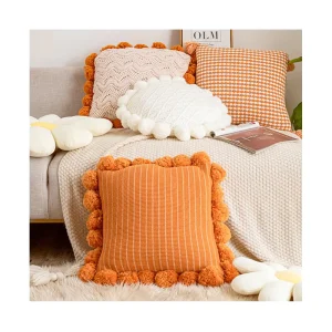 Floral Knitted Cushion Covers Hanging Pillow and Blanket Ball Bed Bedroom Throw Pillows for Decorative Use