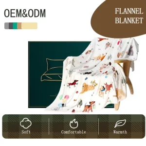 Floral Knitted Throw Blanket Cozy Plush Fleece Eco Friendly Gift for Women Bed & Sofa Use
