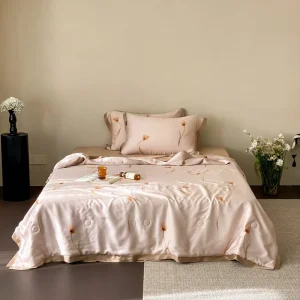 Floral Lyocell Antibacterial Wrinkle Resistant Durable Breathable Eco Friendly All Season Customizable Bedding Set
