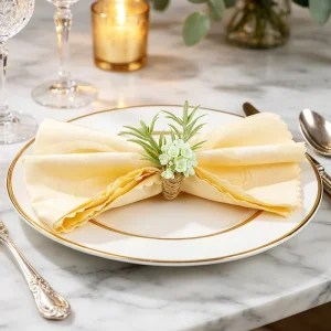 Floral Napkin Rings Rustic Boho Flower Dinner Napkin Holder for Weddings Dinner Spring Summer Gathering