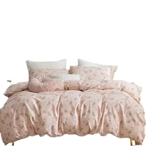 Floral Twin Duvet Cover Set 100% Brushed Microfiber 200TC 3 Pieces Fade Resistant All Seasons Bedding 2 Pillowcases Zipper