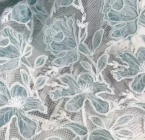 Floral Women’s Clothing Fabric Water soluble 100% Cotton Lace Fabric for Hawaiian Dress Cotton Fabric Embroidered Lace Fabric