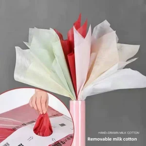 Floral Wrapping Crinkled Tissue Paper Pull Out Style Hand Kneaded Paper Made China for Florists Bouquets Flower Arrangement