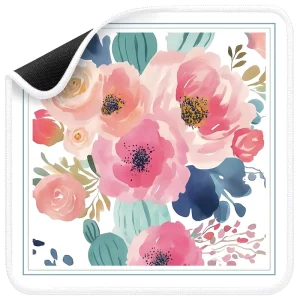 Floral patterned Mahjong Table Mat Made of Rubber Silent Anti slip Noise reducing and Water resistant for Use on the Table