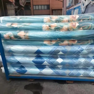 Flower Design Bedsheet Fabric 100% Polyester Microfiber Fabric Peach Skin Textile Fabric
