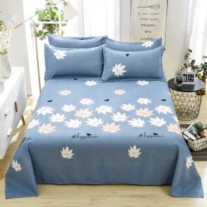 Flower Pattern Soft Like Egyptian Cotton Sheet Sets Home 4 Pieces Bed Sheet for Customized Printing
