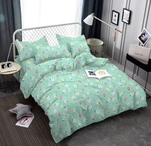 Flower Printed Water Resistant Home Textile Comfort Style Drap De Lit En 100% Cotton Bedsheet Fabric
