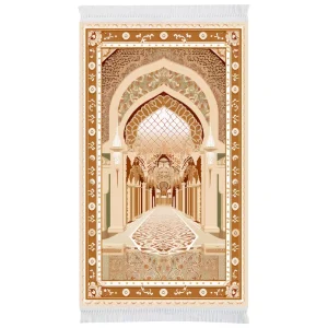 Flowers Novelty Design Muslim Prayer Rug Mat for Men and Women Comfortable and Soft Prayer Rug High Quality Prayer Carpet