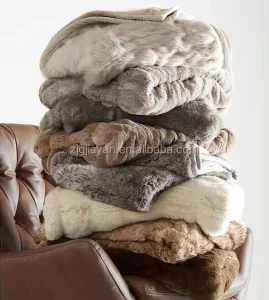 Fluffy Throw Blanket Faux Fur Heated Throw