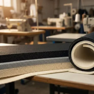 Foam Bonded Fabric Roll Breathable Shockproof 4 Layer Laminated Composite Textile for Luggage Lining