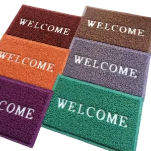 Foam Firm Backed PVC Outdoor Entrance Doormat Waterproof Anti Slip Custom Design Floor Rug Front Door Mat for Home Office