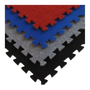 Foam Mat Floor Tiles Interlocking EVA Foam Padding with Carpet Top for Exercise Playroom Garage