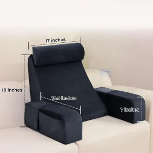 Foam Support Back Pain Bed Reading Pillow With Removable Armrests