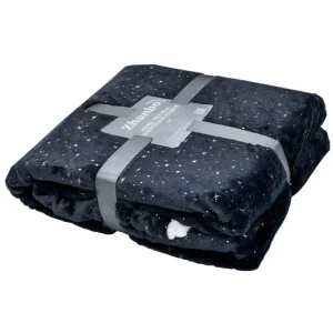 Foil Star Jacquard Blanket Super Soft Shimmering Starry Throw for Bed Sofa Cozy Knitted Texture Winter Warm