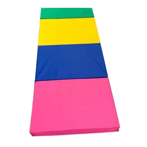 Foldable Gymnastics Fitness Exercise Equipment Exercising Mat Customizable Colors 4 5cm Thickness PVC Leather EPE