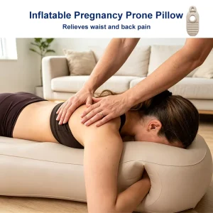 Foldable Inflatable Pregnancy Prone Pillow Maternity Sleeping Mat for Yoga Massage Sunbathing