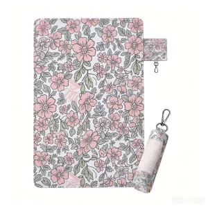 Foldable Keychain Prayer Mat with Carabiner Clip Portable Pocket Musallah for Muslim Gifts