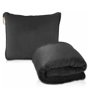 Foldable Lightweight Hand Luggage Sleeve Backpack Clip Travel Airplane 2 in 1 Pillow Blanket