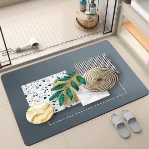 Foldable Non Slip Super Absorbent Quick Drying Polyester Bathroom Floor Mat Machine Made PET Friendly Eco Friendly Home Use Bath