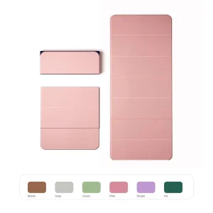 Foldable POE PU Eco Friendly Durable Pink Yoga Mat Portable Seven Fold Exercise Mat Non Slip Fitness Mat for Yoga Pilates