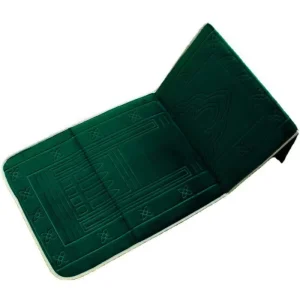 Foldable Plush Polyester Muslim Prayer Mat with Non-slip Backing 55x110cm Modern Design