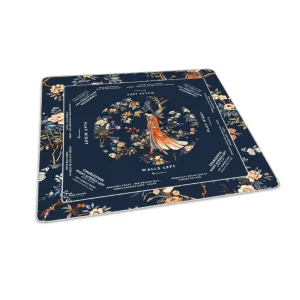 Foldable Portable Anti slip American Mahjong Table Mat 33×33 Inch Waterproof Noise Reduction Natural Rubber